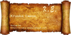Kruska Emese névjegykártya